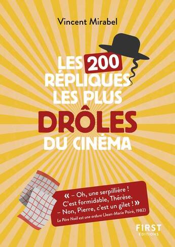 Couverture du livre « 200 répliques drôles de cinéma » de Vincent Mirabel aux éditions First