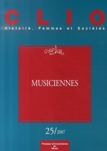 Couverture du livre « Musiciennes » de Thebaud/Zancari aux éditions Pu Du Midi