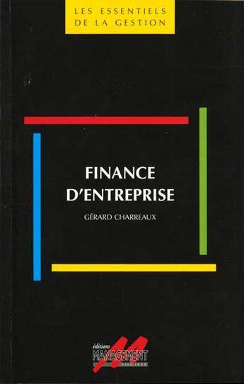 Couverture du livre « Finance d'entreprise. » de Charreaux aux éditions Ems