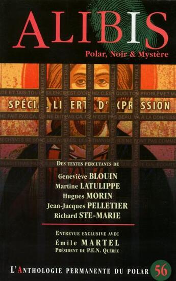 Couverture du livre « REVUE ALIBIS N.56 ; spécial liberté d'expression » de Revue Alibis aux éditions Alire