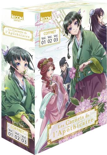 Couverture du livre « Les carnets de l'apothicaire : coffret Tomes 1 à 3 » de Itsuki Nanao et Nekokurage aux éditions Ki-oon