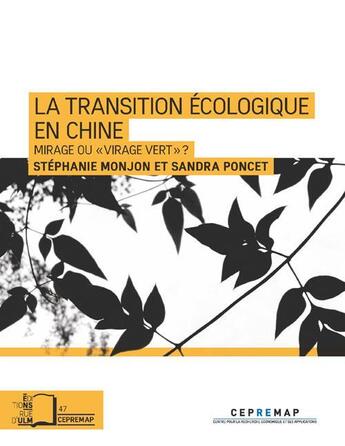 Couverture du livre « La transition écologique en Chine ; mirage ou virage vert ? » de Stephanie Monjon et Sandra Poncet aux éditions Rue D'ulm