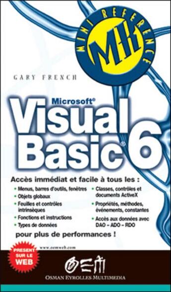 Couverture du livre « Visual Basic 6 Mini-Référence » de Gary French aux éditions Eyrolles