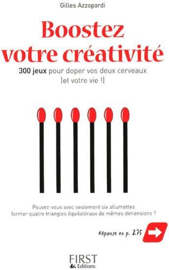 Couverture du livre « Boostez votre créativité » de Gilles Azzopardi aux éditions First