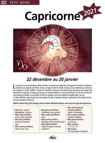 Couverture du livre « Je suis capricorne » de  aux éditions Aedis