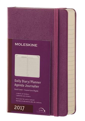 Couverture du livre « Agenda 2017 journalier poche rigide violet raisin » de  aux éditions Moleskine