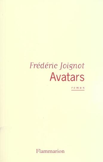 Couverture du livre « Avatars » de Frédéric Joignot aux éditions Flammarion