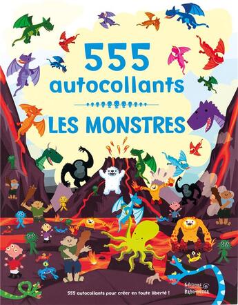 Couverture du livre « Les monstres - 555 autocollants » de Dan Crisp aux éditions Quatre Fleuves