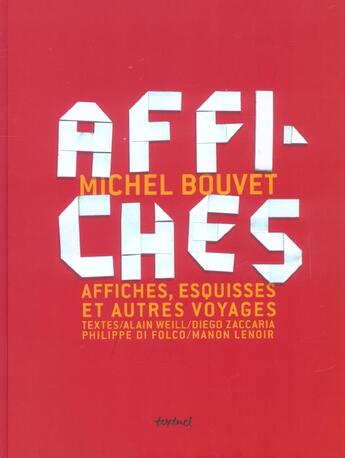 Couverture du livre « Affiches, esquisses et autres voyages » de Michel Bouvet aux éditions Textuel