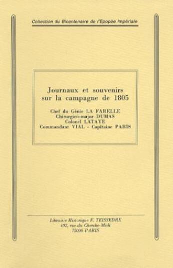 Couverture du livre « Journaux et souvenirs sur la campagne de 1885 » de  aux éditions Editions Historiques Teissedre