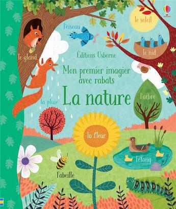 Couverture du livre « Mon premier imagier avec rabat ; la nature » de Jessica Greenwell et Jean-Claude aux éditions Usborne