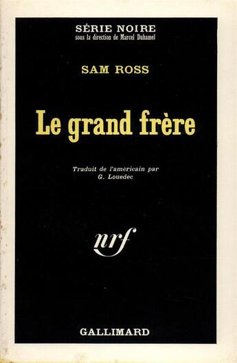 Couverture du livre « Le grand frere » de Sam Ross aux éditions Gallimard