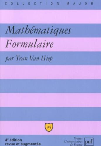 Couverture du livre « Mathématiques ; formulaire (4e édition) » de Van Hiep Tran aux éditions Belin Education