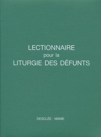 Couverture du livre « Lection liturgie défunts » de  aux éditions Mame