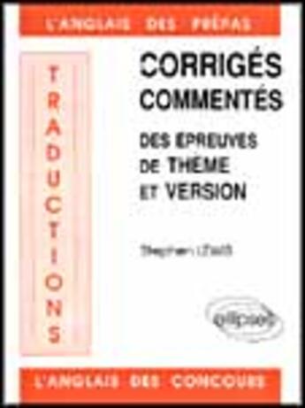 Couverture du livre « Traductions (theme et version) 84/88 » de Stephen Lewis aux éditions Ellipses