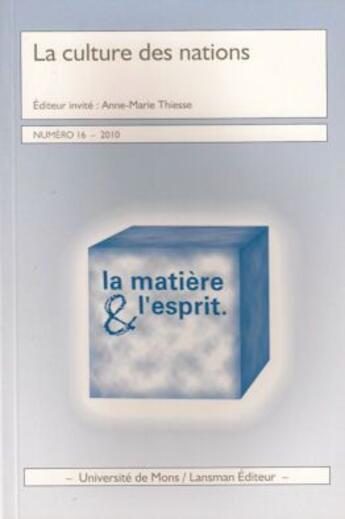 Couverture du livre « La culture des nations » de  aux éditions Lansman