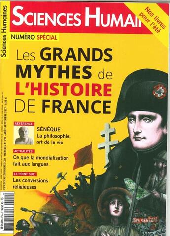 Couverture du livre « Sciences humaines n 295 les grands mythes de l histoire de france aout/septembre 2017 » de  aux éditions Sciences Humaines