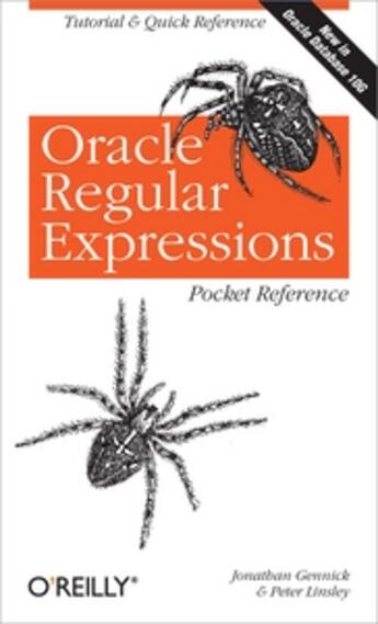 Couverture du livre « Oracle regular expressions pocket reference » de Jonathan Gennick aux éditions O Reilly & Ass