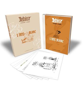 Couverture du livre « Astérix Tome 40 : l'iris blanc ; artbook » de Fabcaro et Didier Conrad aux éditions Hachette