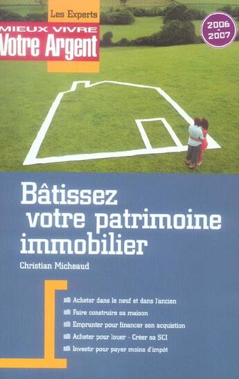 Couverture du livre « Batissez Votre Patrimoine Immoblier » de Christian Micheaud aux éditions L'express