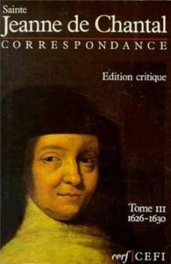 Couverture du livre « Correspondance 1626-1629 (jeanne de chantal) » de Jeanne De Chantal aux éditions Cerf