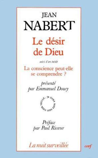 Couverture du livre « Le désir de Dieu » de Jean Nabert aux éditions Cerf