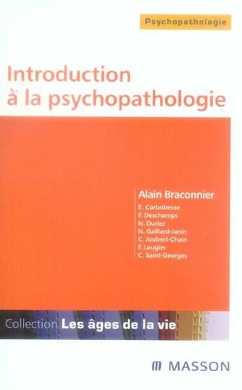 Couverture du livre « Introduction à la psychopathologie : POD » de Alain Braconnier aux éditions Elsevier-masson