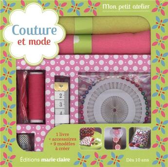 Couverture du livre « Kit couture kids » de Justine Lagosie aux éditions Marie-claire