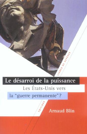 Couverture du livre « Desarroi puiss. eu depuis mur berlin » de Blin aux éditions Lignes De Reperes