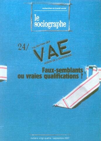 Couverture du livre « Sociographe (le) n 24 2007 » de  aux éditions Champ Social