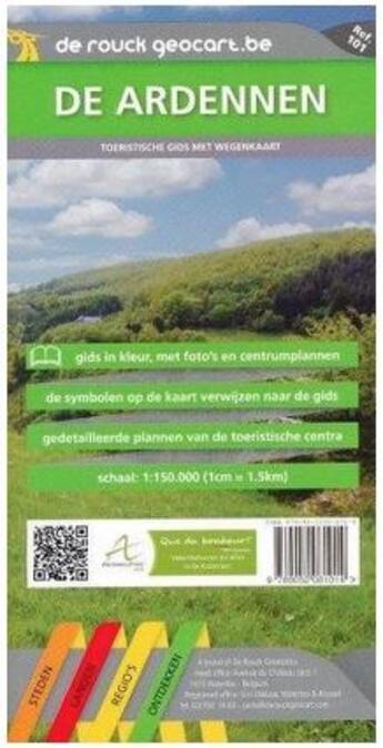 Couverture du livre « 101 de ardennen nl - gids + kaart » de  aux éditions De Rouck