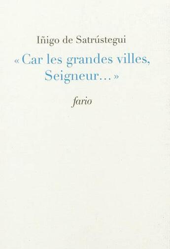 Couverture du livre « REVUE FARIO » de Inigo De Satrustegui aux éditions Fario