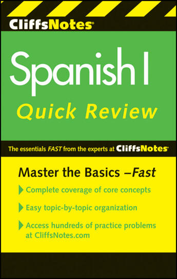 Couverture du livre « CliffsNotes Spanish I Quick Review, 2nd Edition » de Rodriguez Jill aux éditions Houghton Mifflin Harcourt