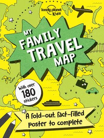 Couverture du livre « My family travel map with over 180 stickers » de  aux éditions Lonely Planet Kids