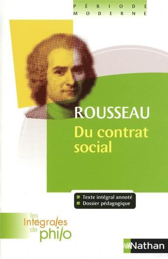 Couverture du livre « Rousseau ; du contrat social » de Jean-Jacques Rousseau aux éditions Nathan