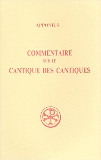 Couverture du livre « Sc 430 commentaire sur le cantique des cantiques,iii » de Apponius aux éditions Cerf