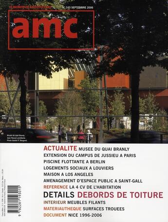 Couverture du livre « Amc t.163 septembre 2006 ; le moniteur architecture » de  aux éditions Le Moniteur