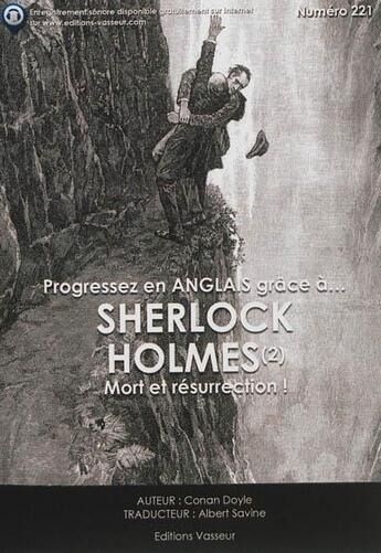 Couverture du livre « Progressez en anglais grâce à Sherlock Holmes t.2 ; mort et résurrection » de Arthur Conan Doyle aux éditions Jean-pierre Vasseur