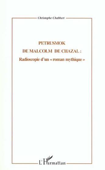 Couverture du livre « PETRUSMOK DE MALCOM DE CHAZAL : Radioscopie d'un 