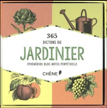 Couverture du livre « Bloc-notes 365 dictons du jardinier » de  aux éditions Papier Cadeau