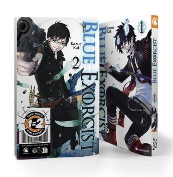 Couverture du livre « Blue exorcist : coffret Tomes 1 et 2 » de Kazue Kato aux éditions Crunchyroll