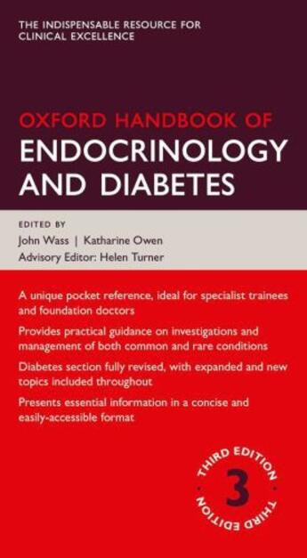 Couverture du livre « Oxford Handbook of Endocrinology and Diabetes » de John Wass aux éditions Oup Oxford