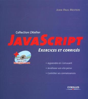 Couverture du livre « Javascript Exercices Et Corriges » de Jean-Paul Mesters aux éditions Eyrolles