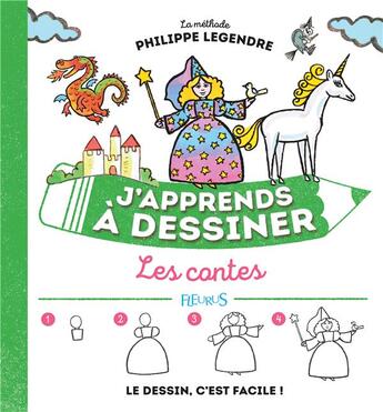 Couverture du livre « J'apprends à dessiner ; les contes » de  aux éditions Fleurus