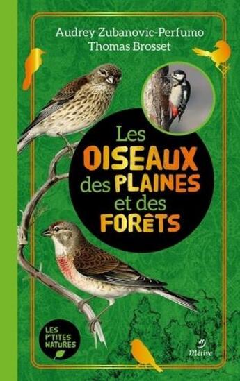 Couverture du livre « Les oiseaux des plaines et des forêts » de Thomas Brosset et Audrey Perfumo aux éditions Metive