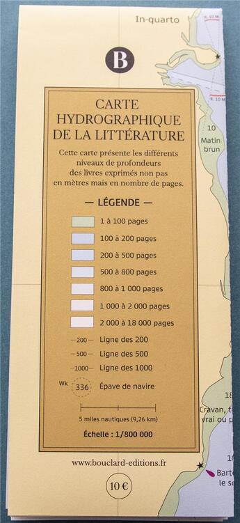 Couverture du livre « Carte hydrographique de la littérature » de  aux éditions Bouclard