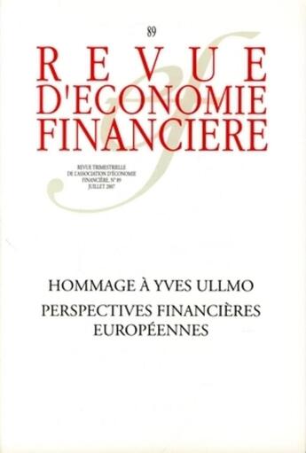 Couverture du livre « Hommage a yves ullmo » de  aux éditions Association D'economie Financiere