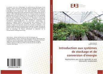 Couverture du livre « Introduction aux systemes de stockage et de conversion d'energie » de Awani Sami aux éditions Editions Universitaires Europeennes