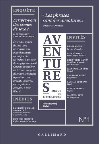 Couverture du livre « Aventures n1 printemps 2024 » de Collectifs aux éditions Gallimard