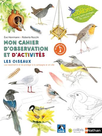 Couverture du livre « Mon cahier d'observation et d'activités : cahier activités ; oiseaux » de Eve Hermann aux éditions Nathan